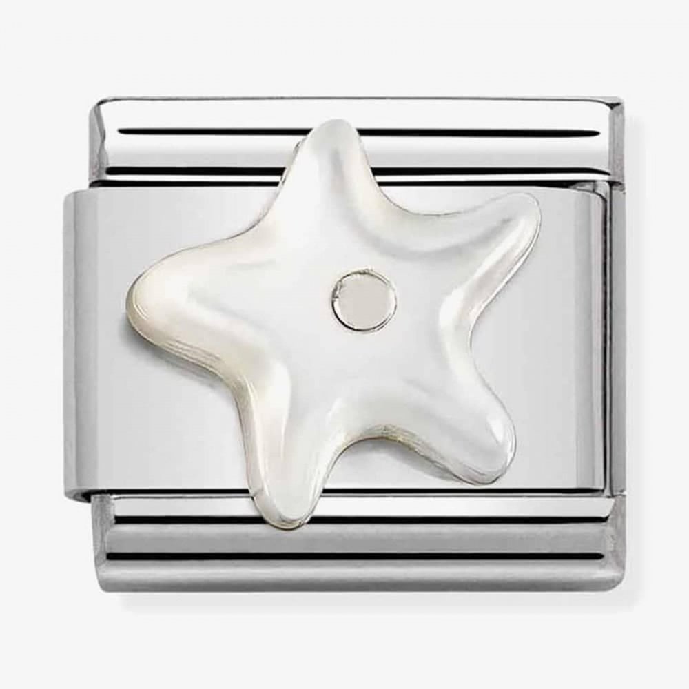 Composable Classic Starfish In White Mother of Pearl Charm