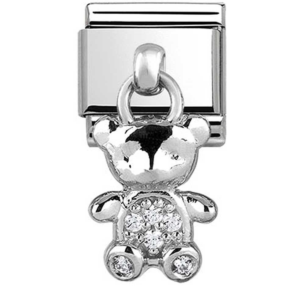 Composable CZ Teddy Dangle Charm