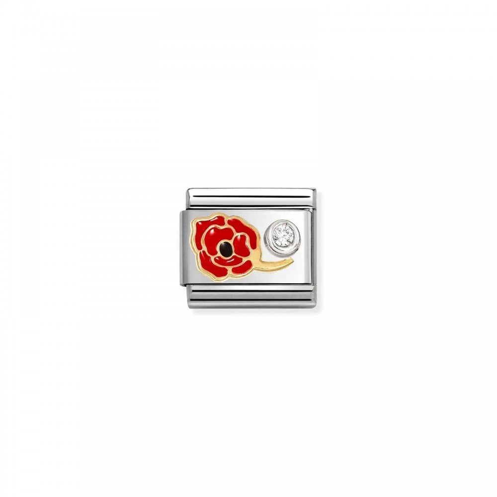 Composable Enamel Red Poppy Charm
