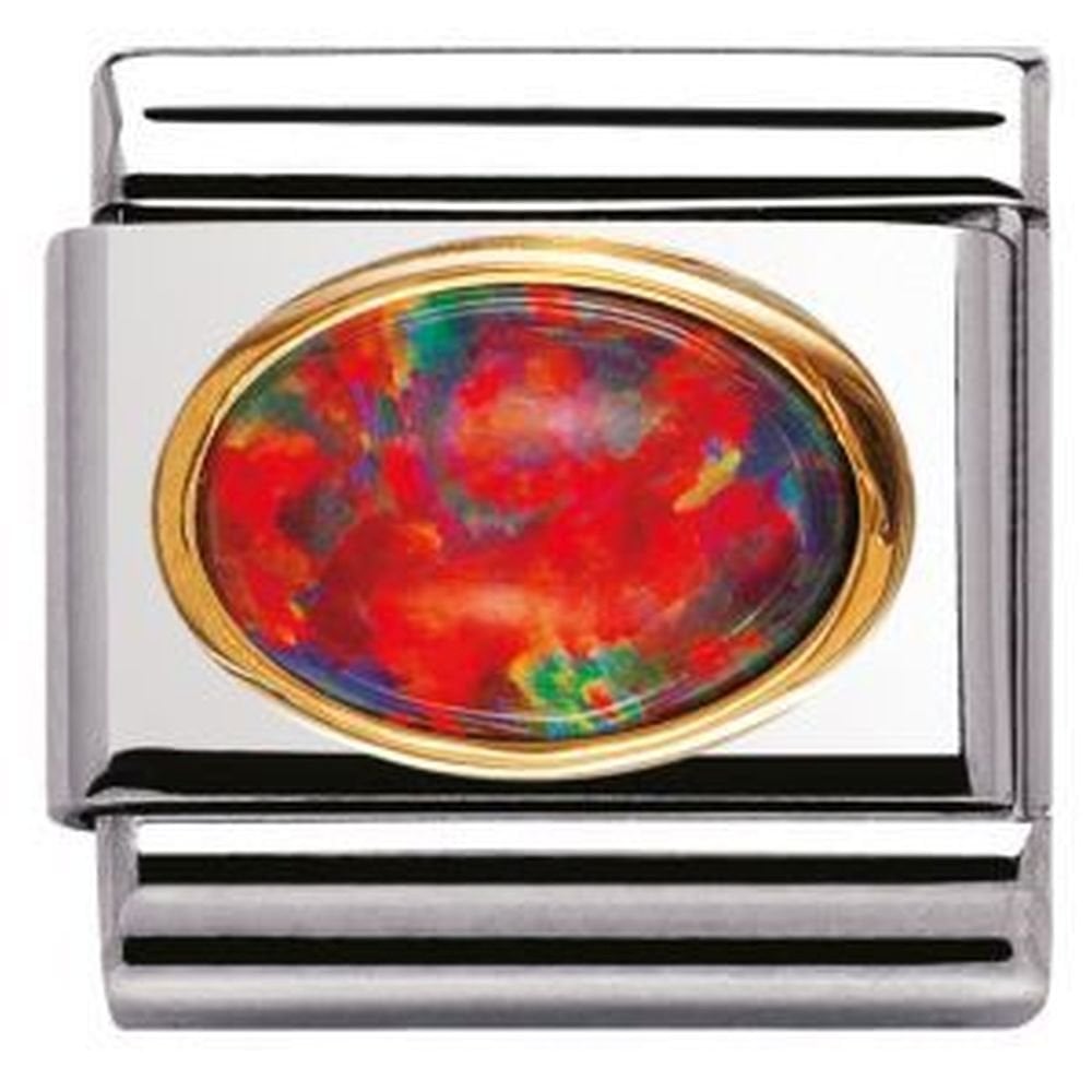 Composable Fire Red Opal Charm