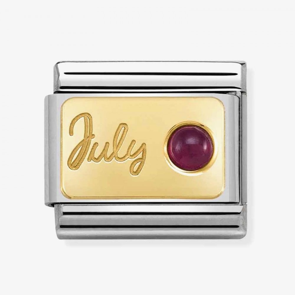 Composable Gold July Ruby Charm