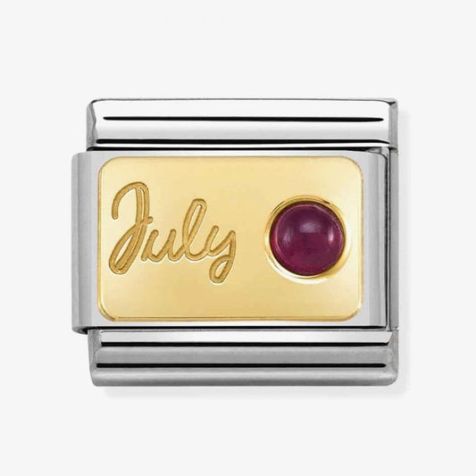 Composable Gold July Ruby Charm