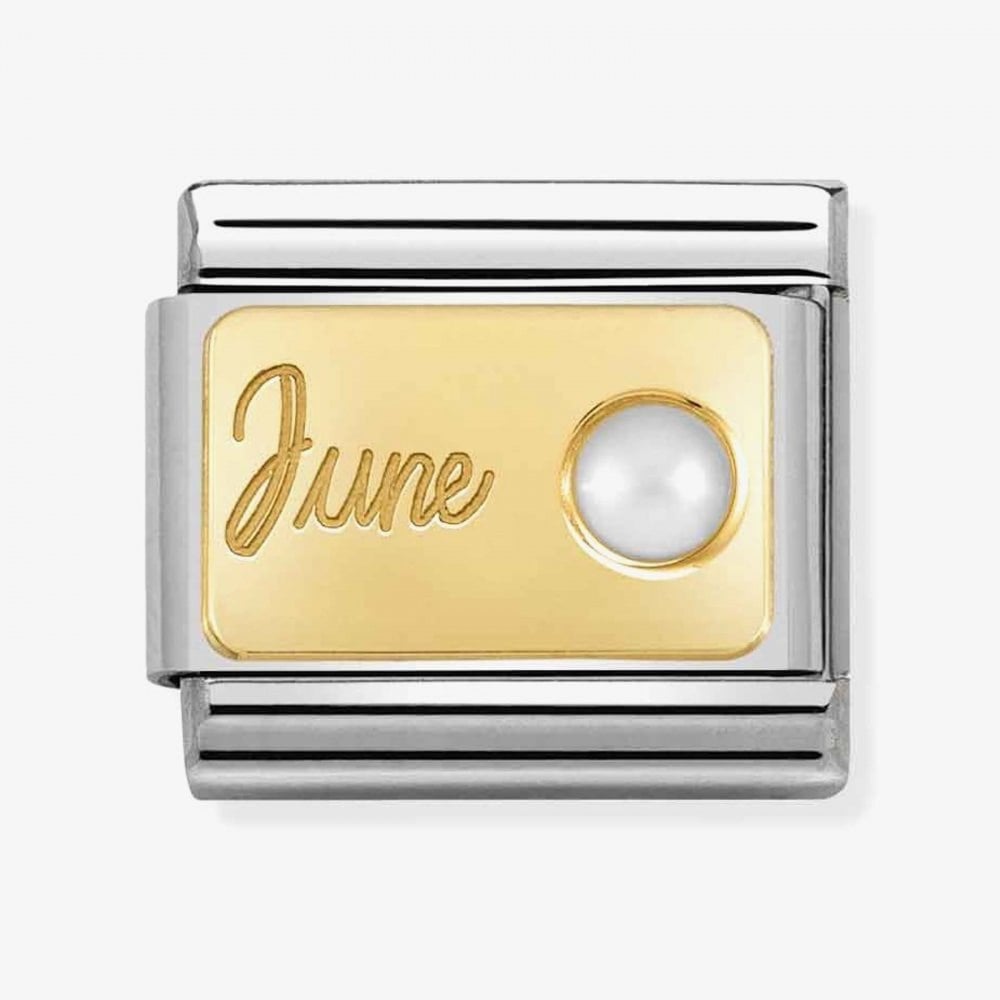 Composable Gold June Pearl Charm