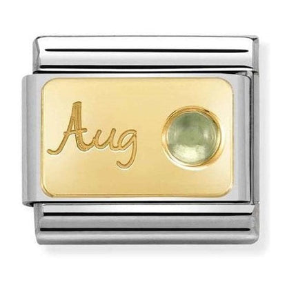 Composable Gold on Steel  August Birthstone Charm