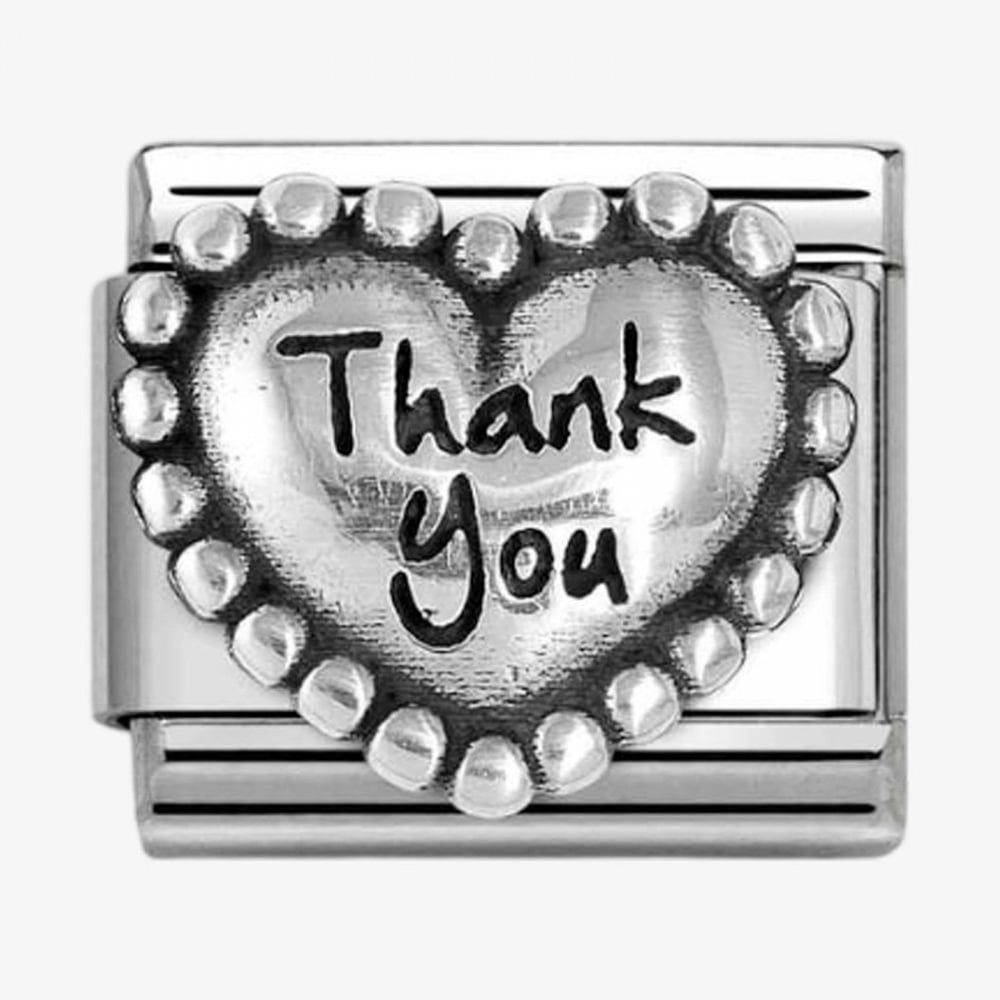 Composable Heart with dots Thank You Charm