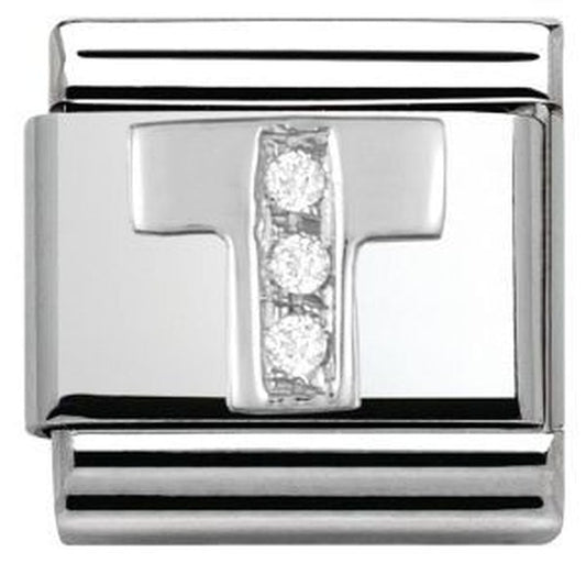 Composable Letter T CZ Charm