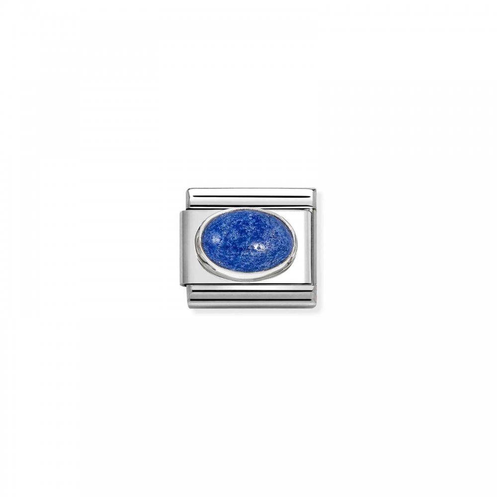 Composable Oval Lapis Blue Stone Charm