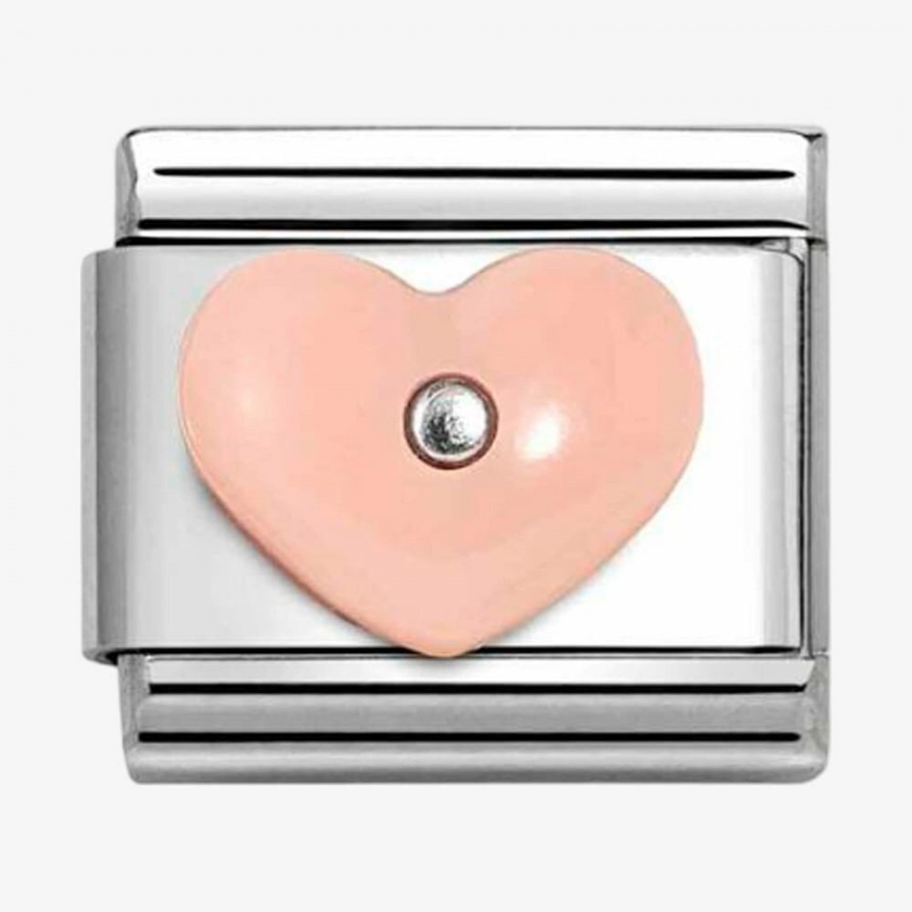 Composable Pink Resin Heart Charm