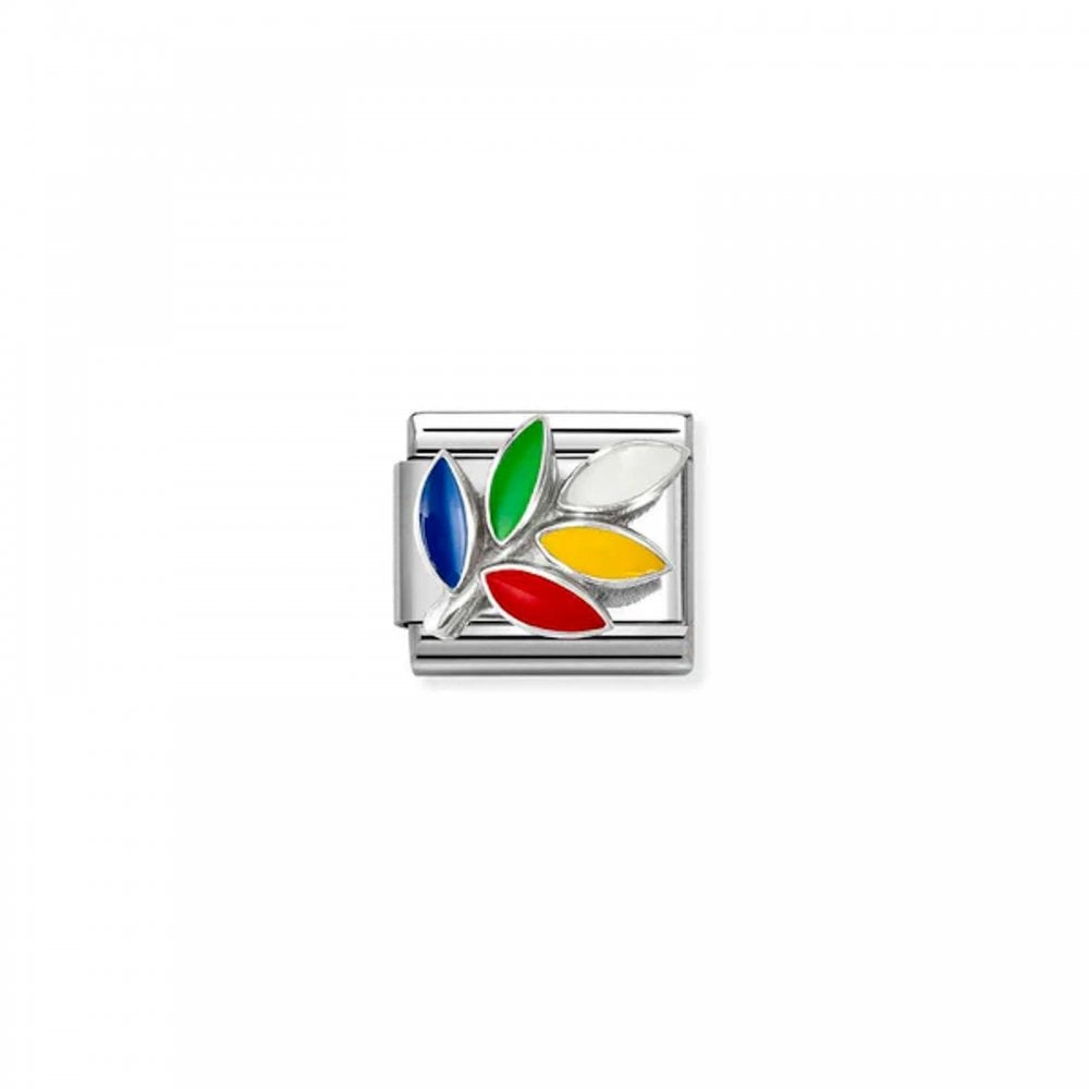 Composable Rainbow Olive Branch Charm