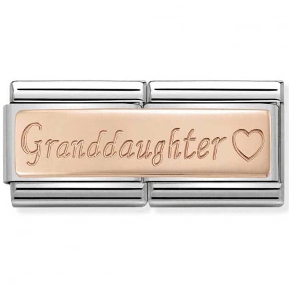 Composable Rose Gold Double Granddaughter Charm