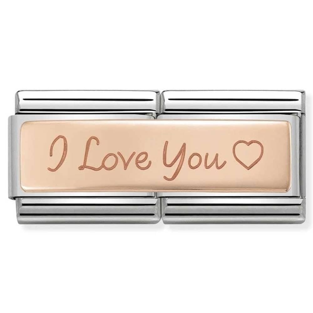 Composable Rose Gold Double I Love Your Charm