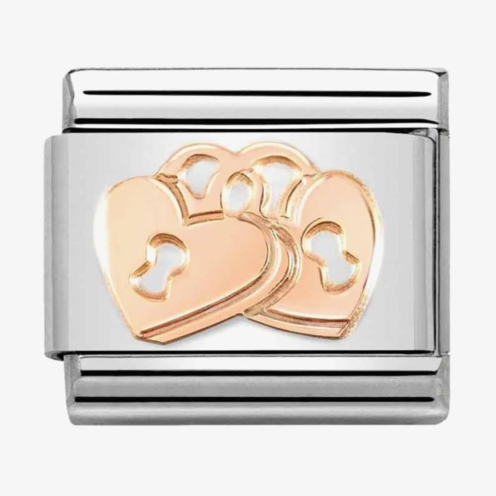 Composable Rose Padlock Hearts Charm