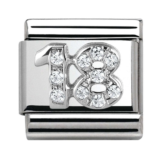 Composable Silver Shine CZ 18 Charm
