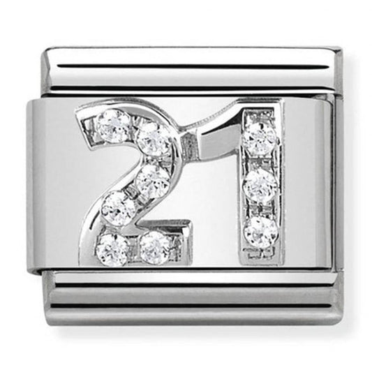 Composable Silver Shine CZ 21 Charm