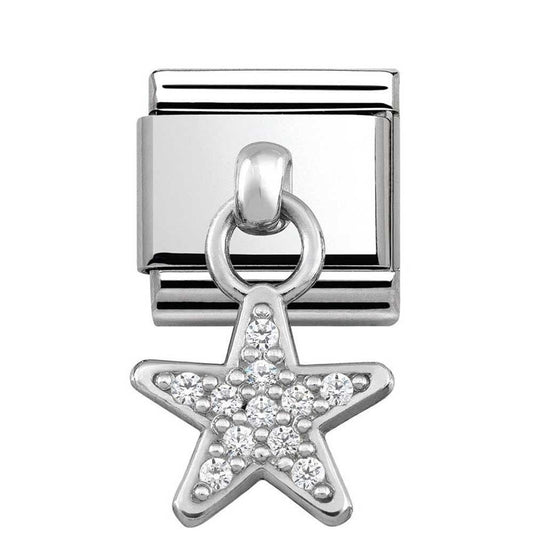 Composable Sparking CZ Dangle Star Charm