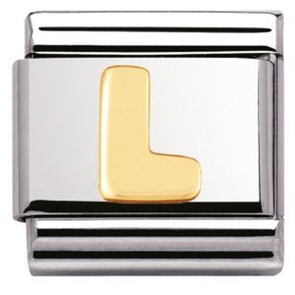 Composable Steel with Gold L Charm