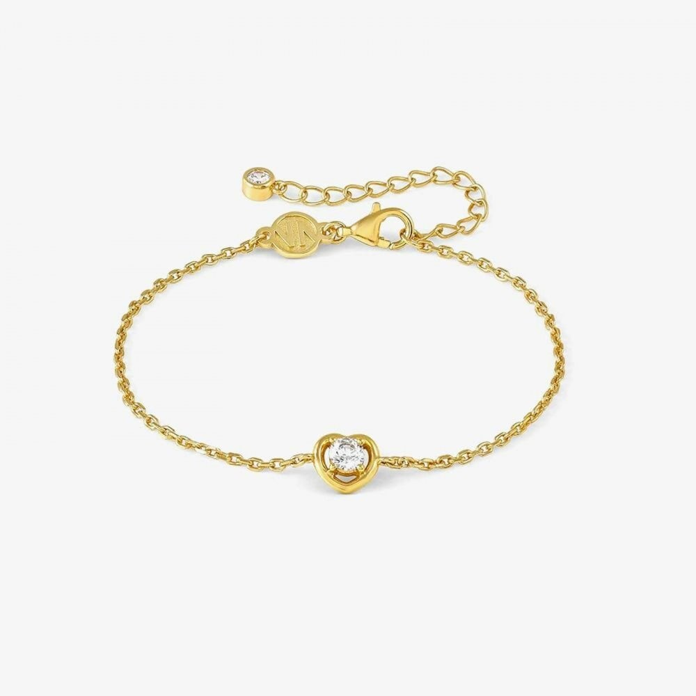 Cosmic Love sterling silver gold plated heart bracelet