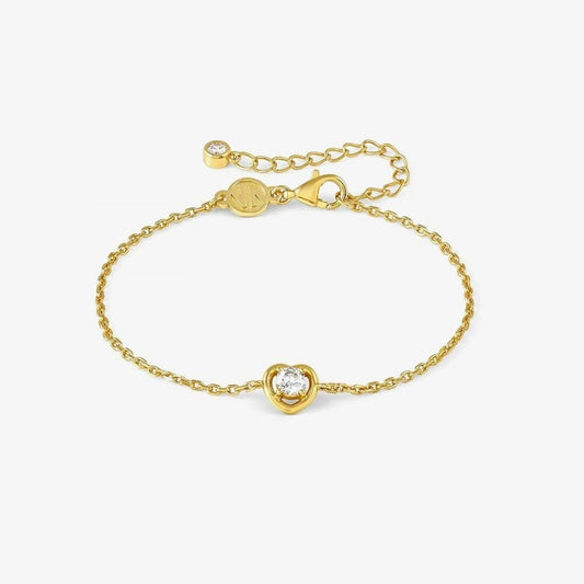 Cosmic Love sterling silver gold plated heart bracelet