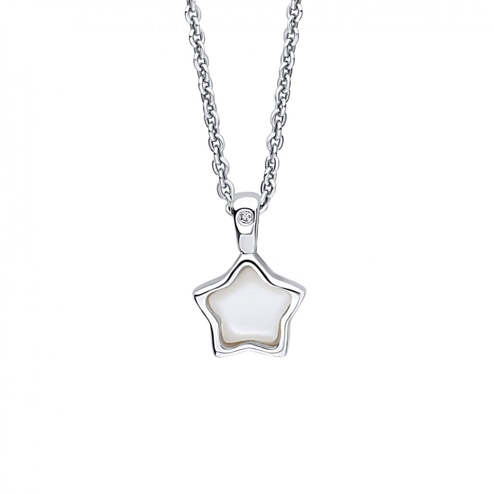D for Diamond June Birthstone Star Pendant