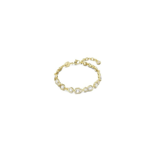 Dextera Mixed Cuts White Gold-tone Plated Bracelet