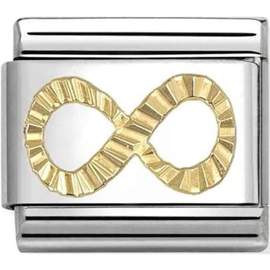 Diamond Cut Gold Infinity Charm