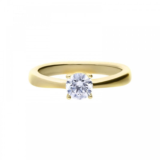 Diamonfire 1.00ct Zirconia Gold Plated Ring Size 18