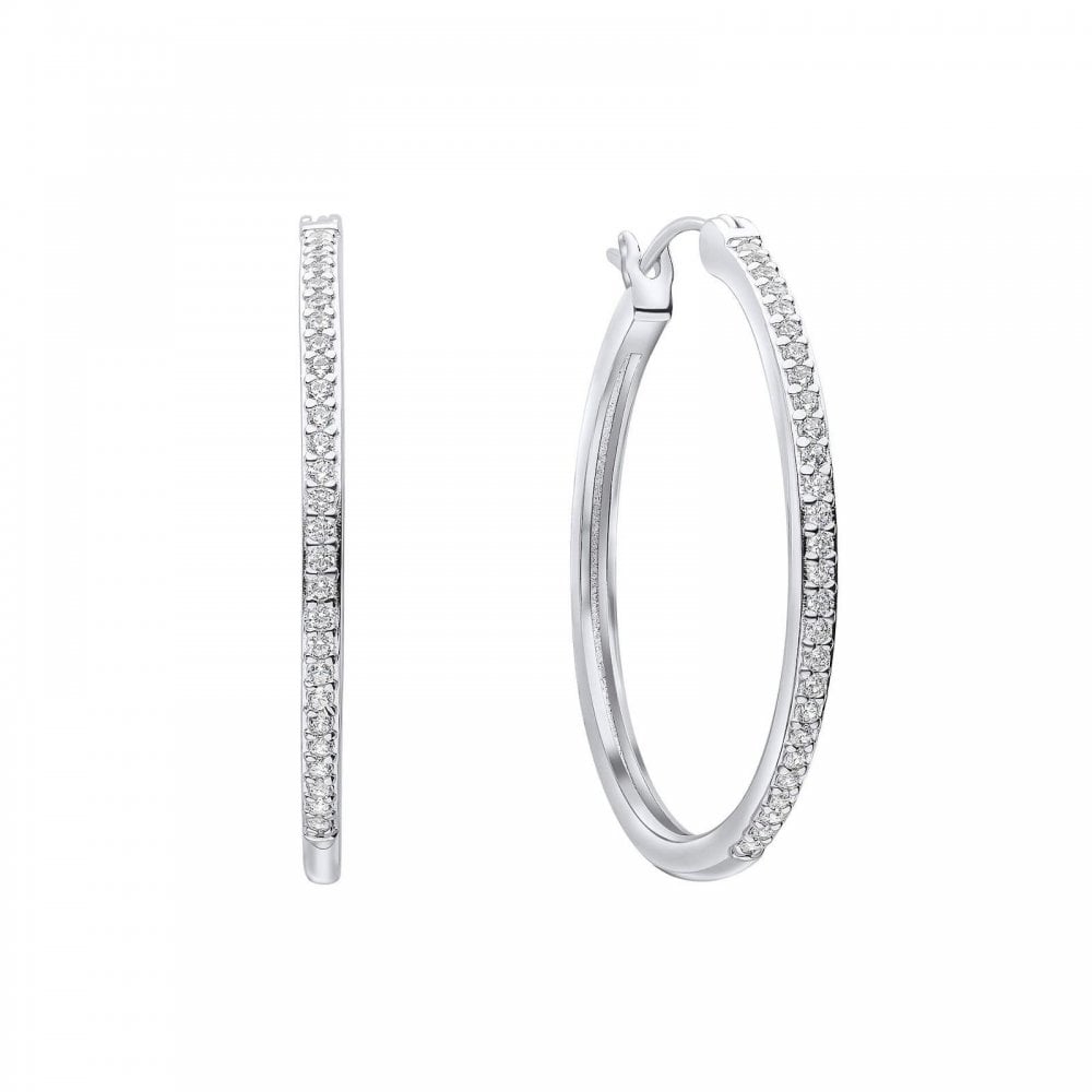 Diamonfire 33mm Large Hoop Earrings