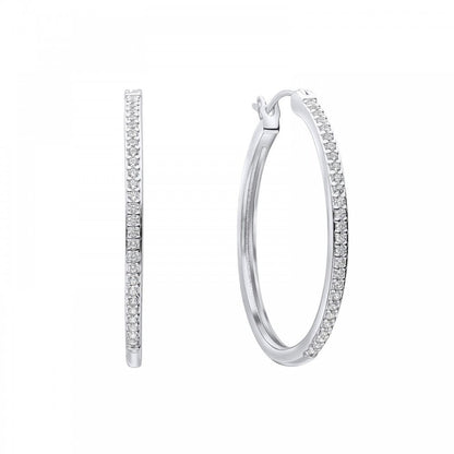 Diamonfire 33mm Large Hoop Earrings