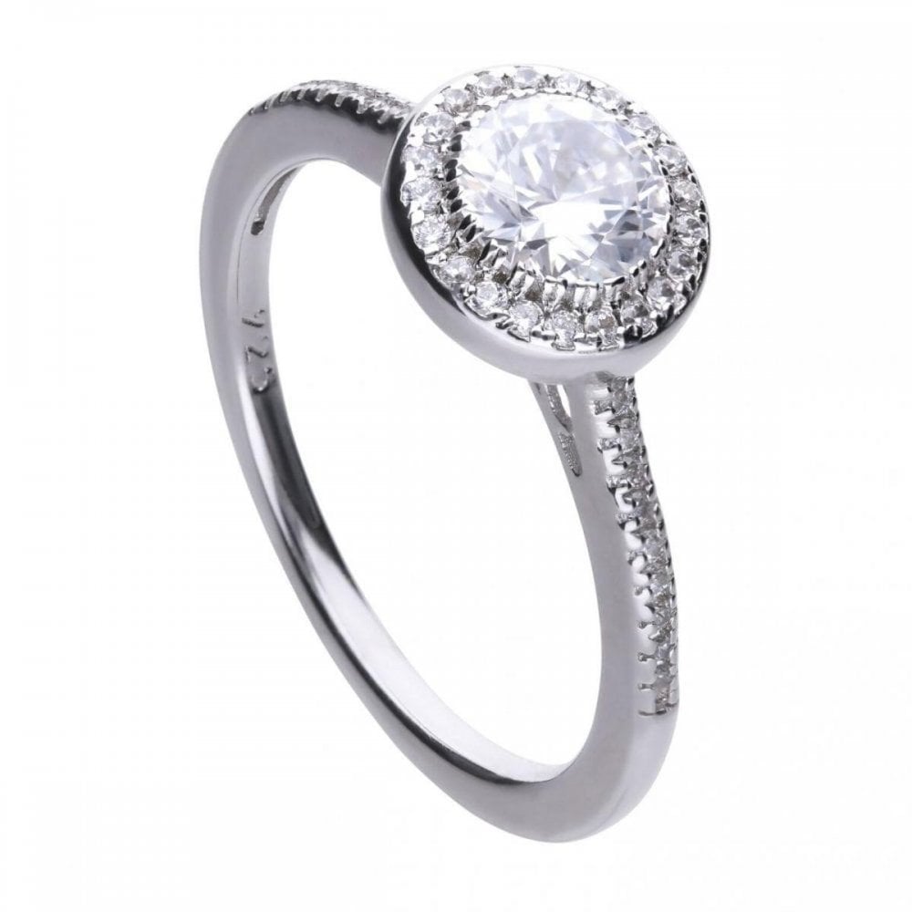 Diamonfire Round Pave Cluster CZ Ring Size 17