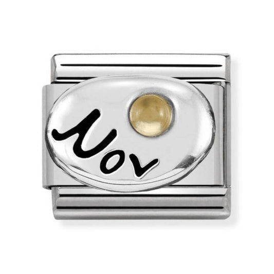 Composable Classic Silver Citrine November Birthstone Charm