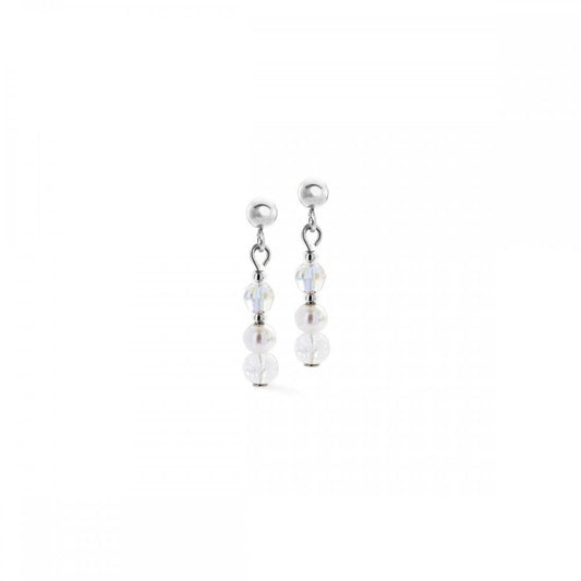 Earrings Princess Rhythm Silver-White
