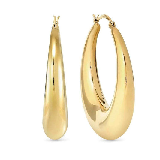 Ecclectica Yellow Gold Large Hoop Earrings