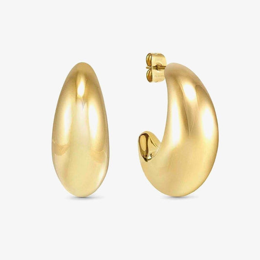 Ecclettica Gold Medium Dome Hoop Earrings