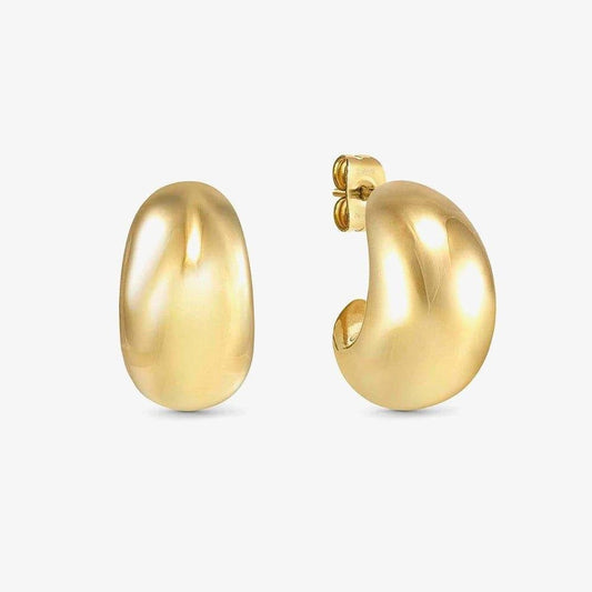 Ecclettica Gold Small Dome Hoop Earrings