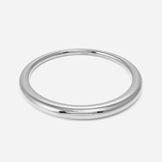Ecclettica Silver Plain Bangle