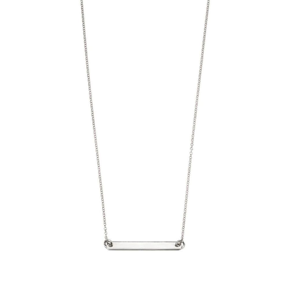 Gecko Beginnings Silver ID Bar Necklace
