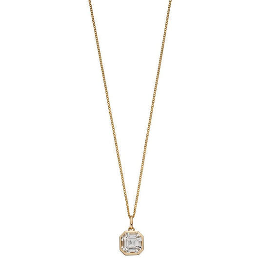 Gecko Elements 9ct Gold White Topaz Pendant