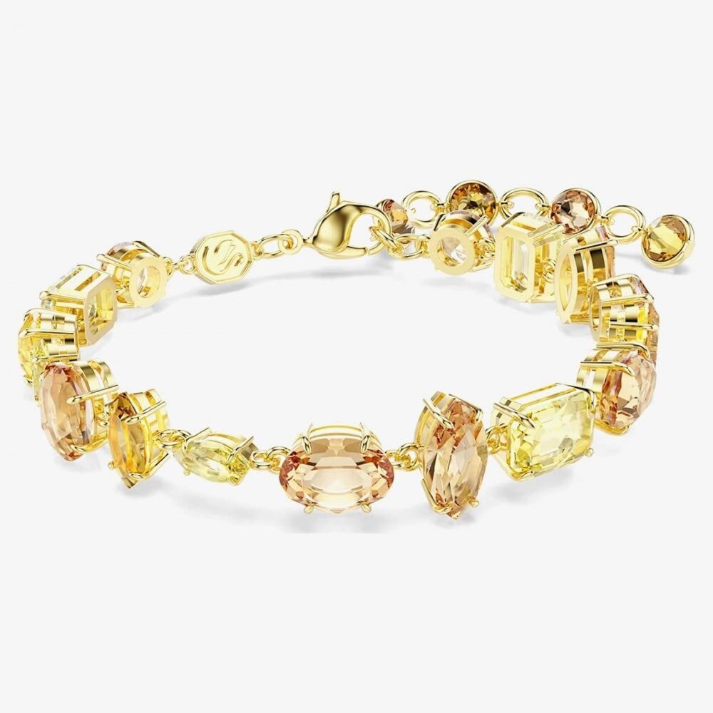 Gema Mix Cut Gold Tone Yellow Crystal Bracelet