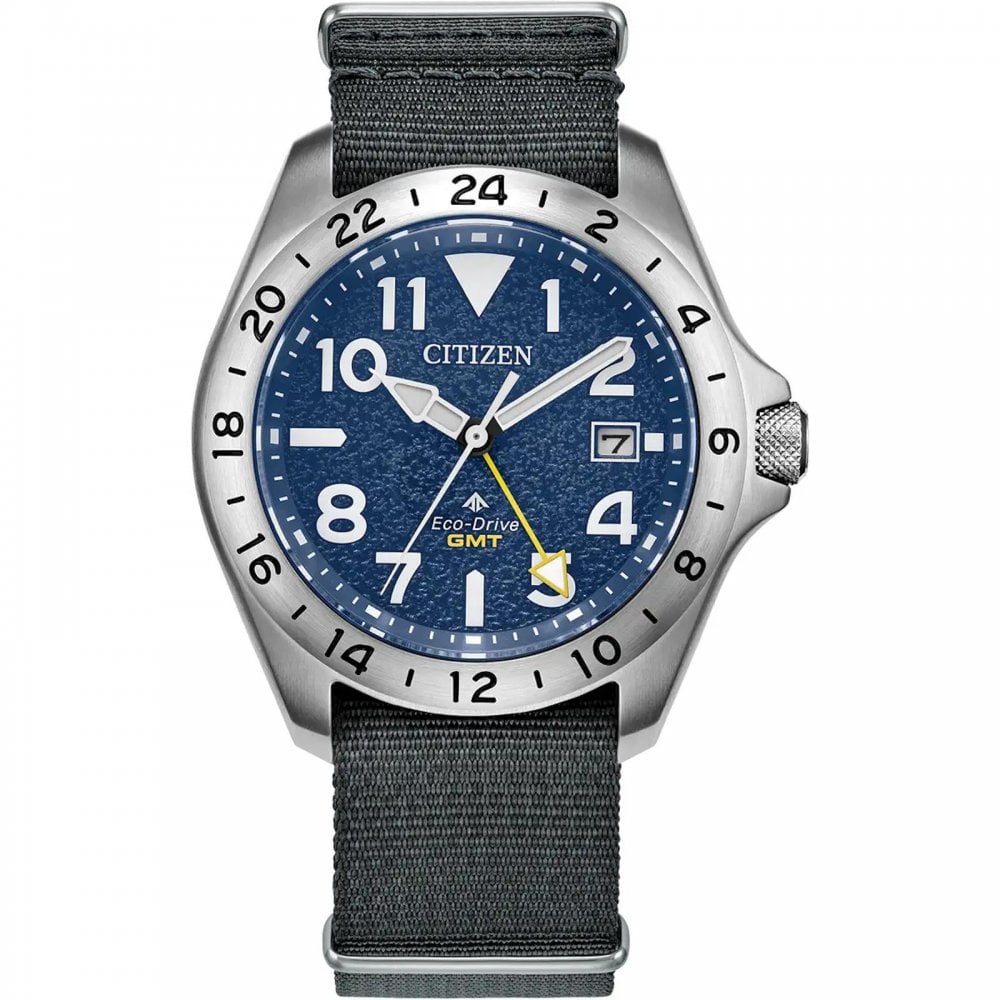 Gents Promaster Land GMT Blue Dial Strap Watch