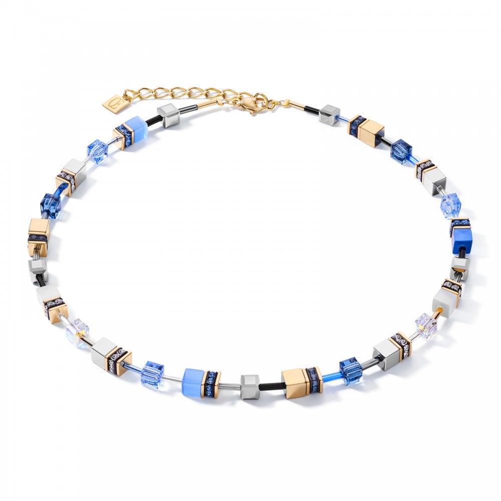GeoCUBE®  Blue-Gold Necklace