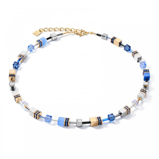 GeoCUBE®  Blue-Gold Necklace