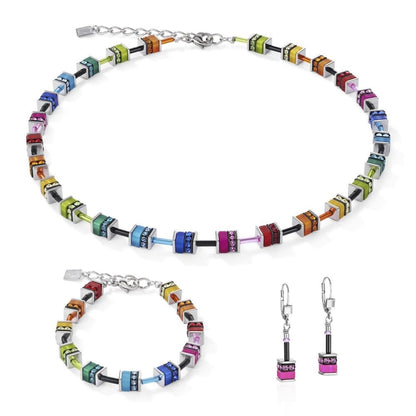 GeoCUBE® Bracelet classic polaris & rhinestone multicolour