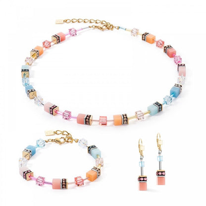 GeoCUBE® Iconic bracelet aqua-apricot