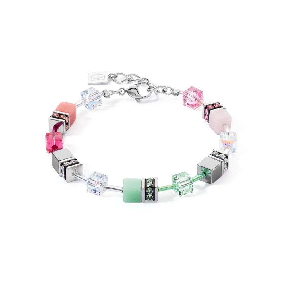 GeoCUBE® Iconic bracelet green-pink