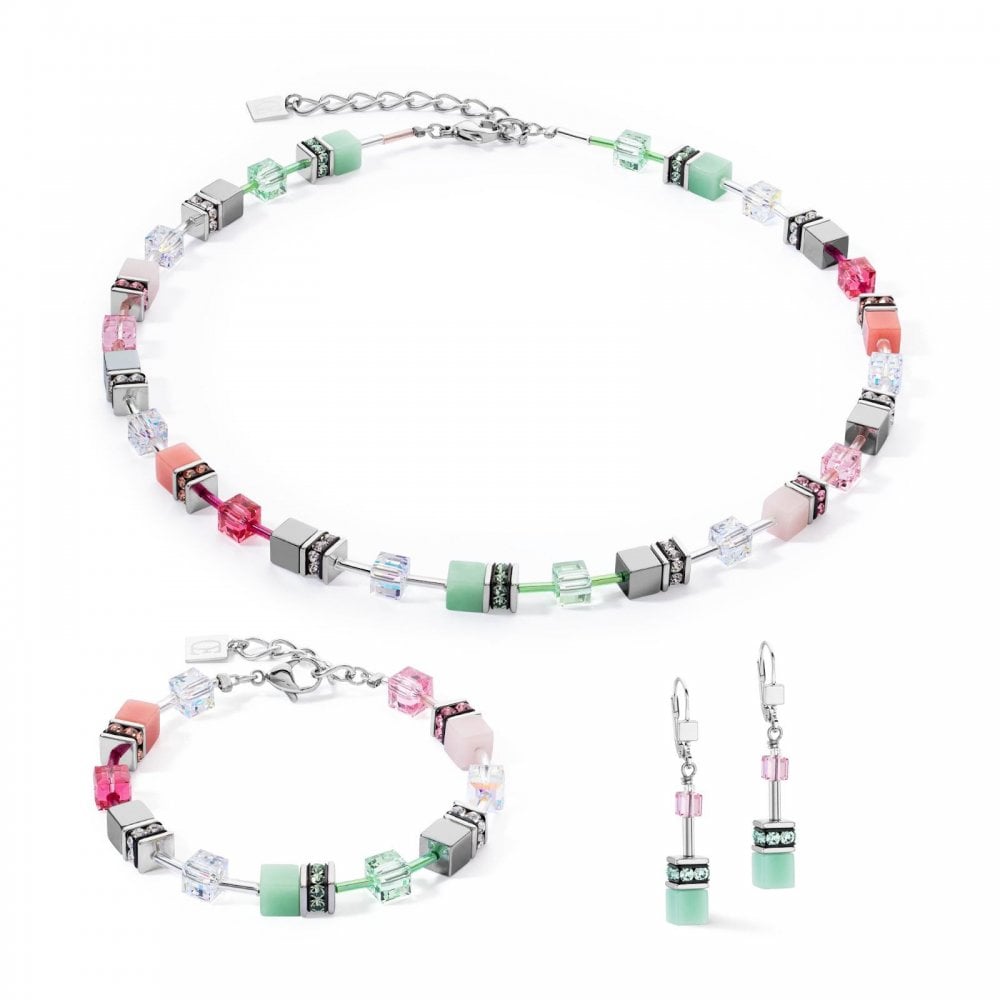 GeoCUBE® Iconic bracelet green-pink