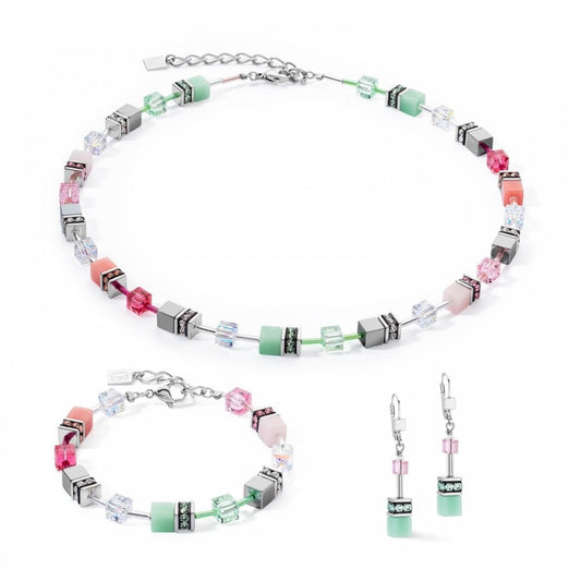 GeoCUBE® Iconic bracelet green-pink
