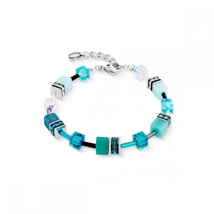GeoCUBE® Iconic Bracelet Teal silver