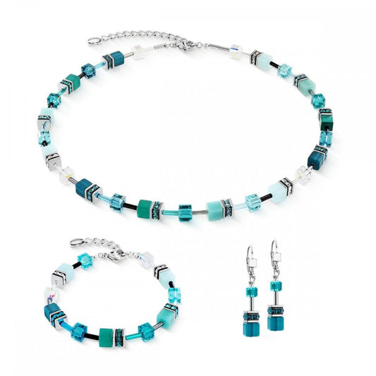 GeoCUBE® Iconic Bracelet Teal silver