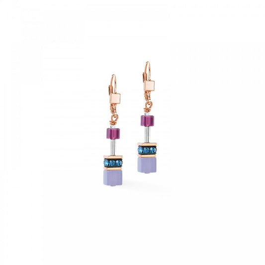 GeoCUBE® Iconic Earrings Blue Moon Rose Gold