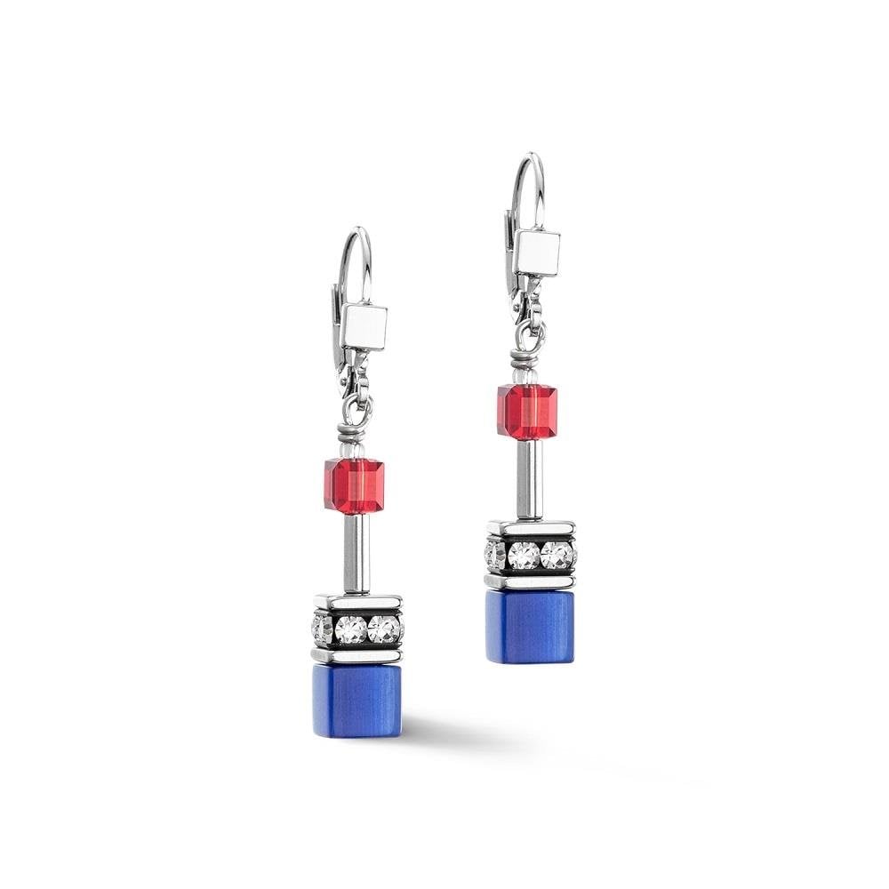 GeoCUBE® Iconic Earrings Silver-Royal
